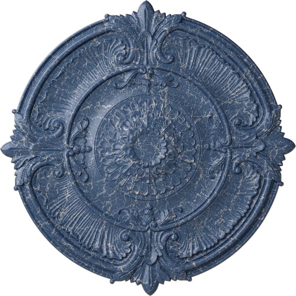 Ekena Millwork Attica Acanthus Leaf Medallion (Canopies up to 4 5/8"), 53 1/2"OD x 3 1/2"P, Americana Crackle CM53ATAMC - main